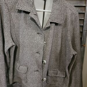 Brown And Cream Textured Jacket